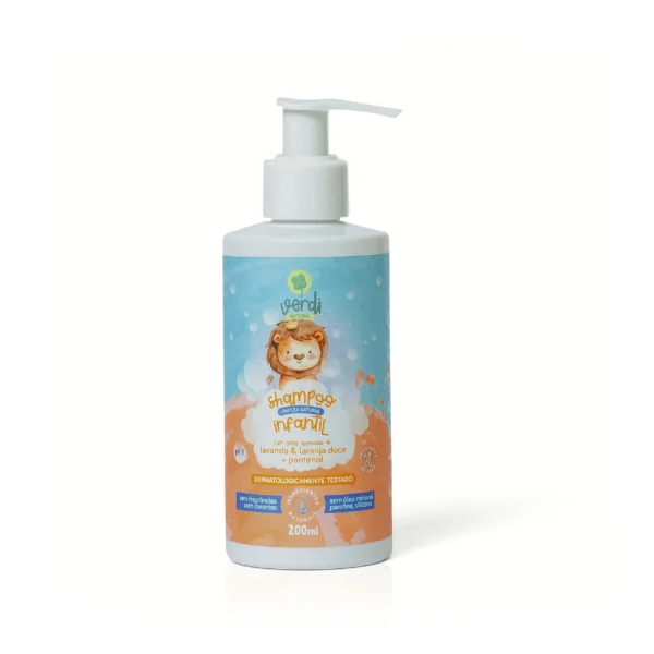 Shampoo Infantil Natural de Lavanda, Laranja e Pantenol - Verdi Natural