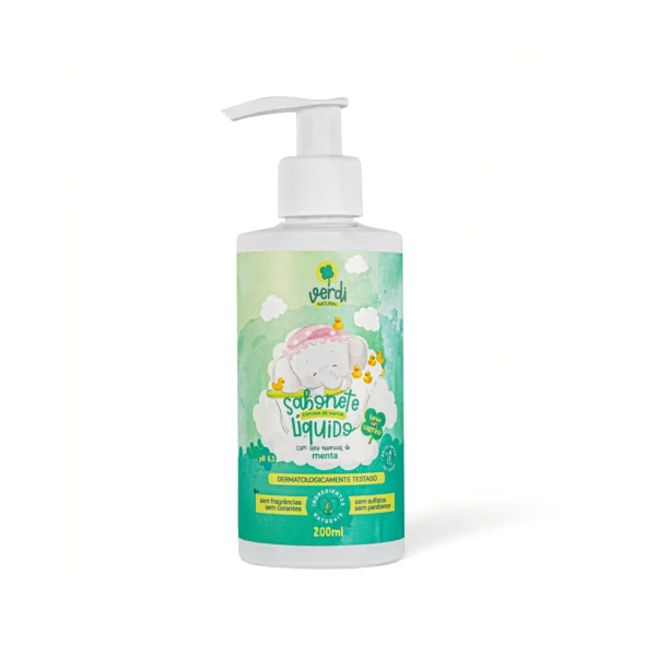 Sabonete Líquido e Shampoo 100% Natural Espuma de Vapor com Óleo Essencial de Menta - Verdi Natural