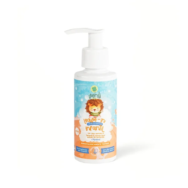 Leave In Creme de Pentear Infantil 100% Natural com Óleos essenciais de Lavanda e Laranja doce e Extrato de Camomila - Verdi Natural